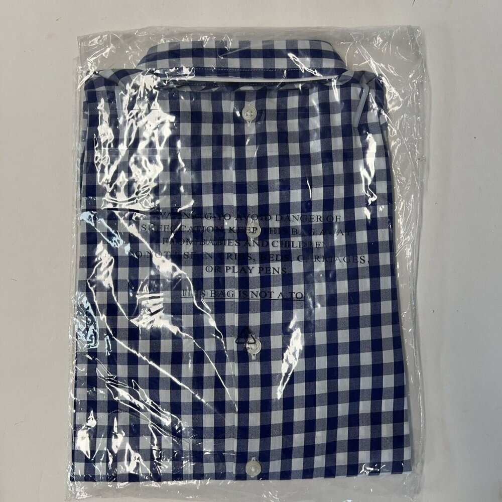 UNTUCKit Womens Belleza Button Up Long Sleeve Shirt~Various~Blue Gingham Top NWT - Picture 4 of 5